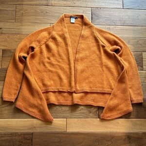 Vtg Bianco & Blu wool and alpaca orange wrap sweater cardigan